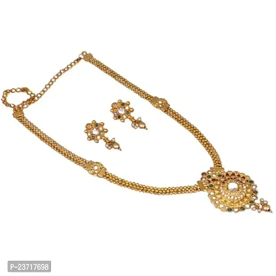 Piah Fashion delightful Long Necklace Set With Earring women  girls-thumb0