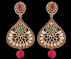 Piah Fashion red+green Artificial classic plain crystal Alloy drop earring-thumb1