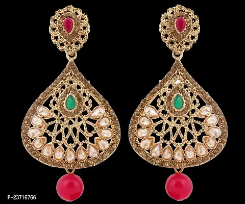 Piah Fashion red+green Artificial classic plain crystal Alloy drop earring-thumb2