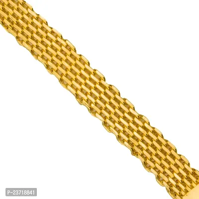 Piah Fashion Mens Stylish Bracelet for Mens  Boys 9633, gold, length-20 cm width- 1 cm-thumb2
