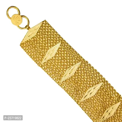 Piah Fashion Mens Stylish Bracelet for Mens  Boys 9678, gold, length-19.5cm width-3 cm-thumb2