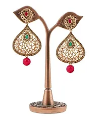 Piah Fashion red+green Artificial classic plain crystal Alloy drop earring-thumb2