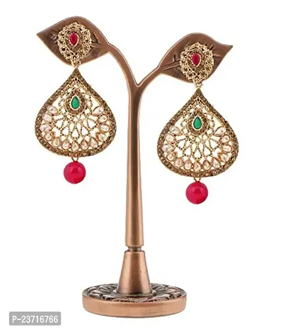 Piah Fashion red+green Artificial classic plain crystal Alloy drop earring-thumb3