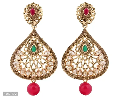 Piah Fashion red+green Artificial classic plain crystal Alloy drop earring-thumb0