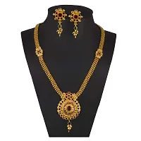 Piah Fashion delightful Long Necklace Set With Earring women  girls-thumb3