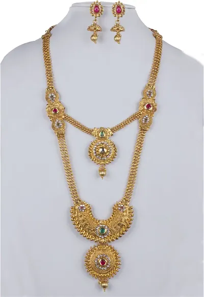 Enchanting Gold Plated Opera Style Necklace Sets