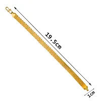 Piah Fashion Mens Stylish Bracelet for Mens  Boys 9633, gold, length-20 cm width- 1 cm-thumb2