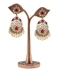 Piah Fashion Gold Plated Pink Colour Earring For Women  Girls-thumb2