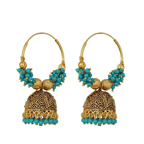 Piah Fashion Marvelous Beads Jumkhi Earrings for Women