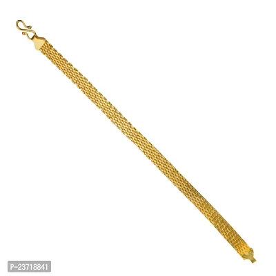 Piah Fashion Mens Stylish Bracelet for Mens  Boys 9633, gold, length-20 cm width- 1 cm-thumb0