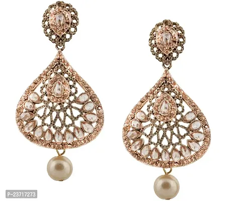 Piah Fashion fabulous pear shape gold plated dangle earring for women zine dangle earring