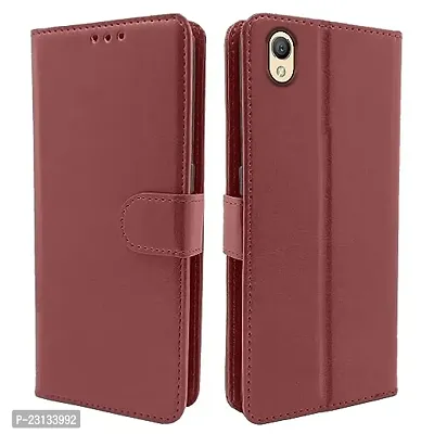 Oppo A37, A37f brown Flip Cover-thumb0
