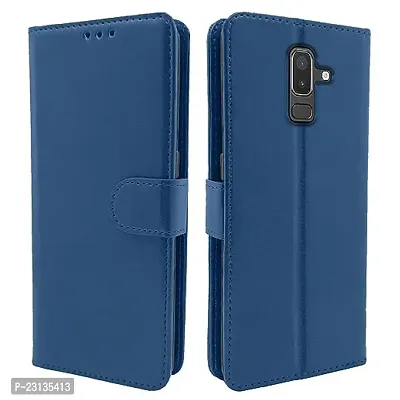 Samsung Galaxy J8, A6 plus blue Flip Cover-thumb0