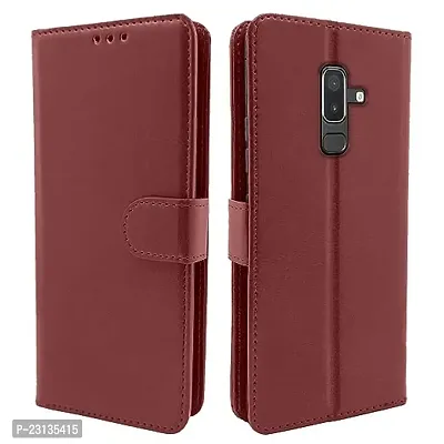 Samsung Galaxy J8, A6 plus brown Flip Cover-thumb0