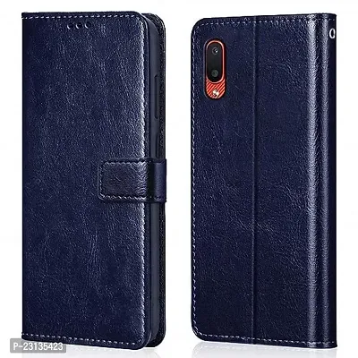 Samsung Galaxy M02, A02, F02 blue Flip Cover-thumb0