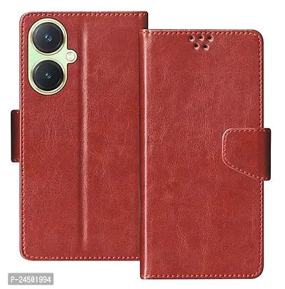 Vivo Y27 Brown Flip Cover-thumb0