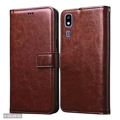 Samsung Galaxy A2 Core Brown Flip Cover-thumb0