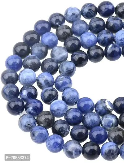 OSHO POINT 8mm Natural Blue Sodalite Beads Gemstone Round Loose Beads 45pcs for Jewelry Making Loose Gemstone Beads Strand 15