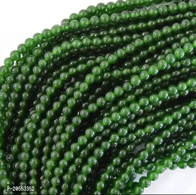 OSHO POINT 8mm Green Jade Round Beads - 13 inch Strand