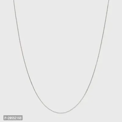 OSHO POINT 925 hallmark Sterling Silver Box Chain Necklace 1mm for women and Girls - 18inch with nice gift bag-thumb2