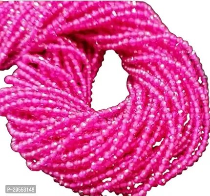 OSHO POINT Synthetic Ruby Gemstone Beads, Natural Gemstone Beads 3mm Faceted Round Beads Full Strand 13 Small Beads for Jewelry Making Loose Crystal Beads-thumb0