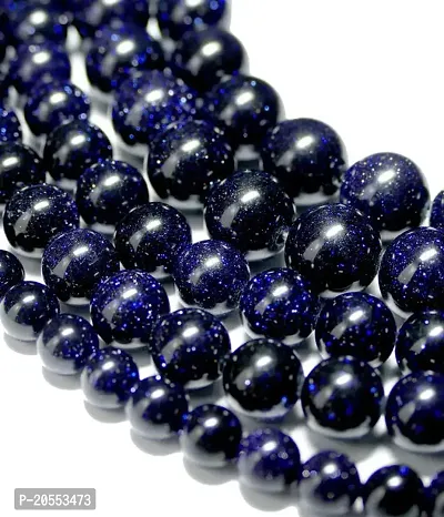 OSHO POINT 8mm Natural Blue Sandstone Beads Gemstone Round Loose Beads 45pcs for Jewelry Making Loose Gemstone Beads Strand 15
