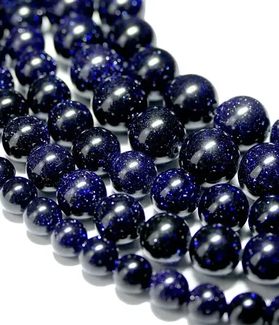 OSHO POINT 8mm Natural Blue Sandstone Beads Gemstone Round Loose Beads 45pcs for Jewelry Making Loose Gemstone Beads Strand 15""