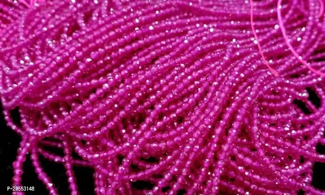 OSHO POINT Synthetic Ruby Gemstone Beads, Natural Gemstone Beads 3mm Faceted Round Beads Full Strand 13 Small Beads for Jewelry Making Loose Crystal Beads-thumb5