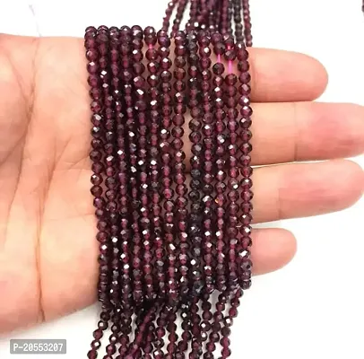 OSHO POINT Small Faceted Garnet Beads, 3mm, Garnet Beads, 13 inch