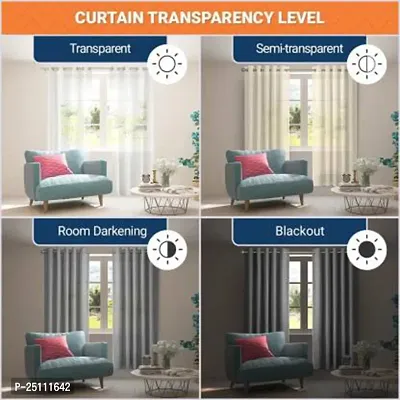 WACKY Stylish Polyester Window Curtains 5 feet pack of 4 (Eyelet, Room Darkening, Washable)-thumb3