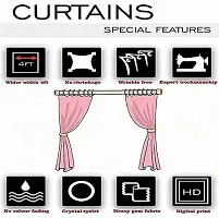 WACKY Stylish Polyester Window Curtains 5 feet pack of 4 (Eyelet, Room Darkening, Washable)-thumb3