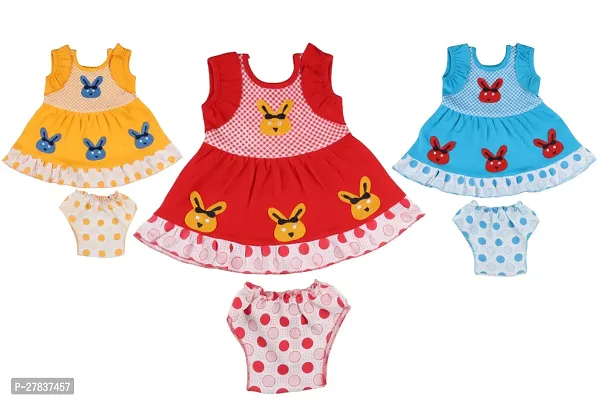Baby Girls' Cotton Hosiery Frock and Panty Clothing Sets: Adorable and Comfortable Outfits for Little Princesses
