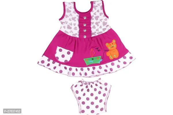 Baby Girls' Cotton Hosiery Frock and Panty Clothing Sets: Adorable and Comfortable Outfits for Little Princesses-thumb4