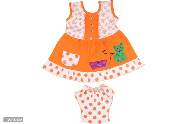 Baby Girls' Cotton Hosiery Frock and Panty Clothing Sets: Adorable and Comfortable Outfits for Little Princesses-thumb3