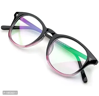 SunglassesMart  Black Pink Shine Oval Shaped Clear Glass Frame Blue Light Filter Computer Glasses for women.