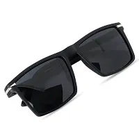 Stylish Square  Mc Stan Latest Stylish UV Protected Sunglasses For Men  Women Black Combo Pack Of 2-thumb1