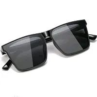 Stylish Square  Mc Stan Latest Stylish UV Protected Sunglasses For Men  Women Black Combo Pack Of 2-thumb3