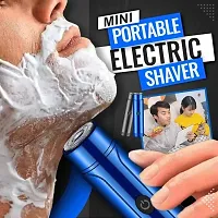 Electric Razor Shaver Hair Trimmer for Men , Dual-edge Blades , USB Painless Electric Beard Hair Shaves Touch Up Travel Mini Trimmer, Waterproof, Eco-/Travel-/User-Friendly-thumb1