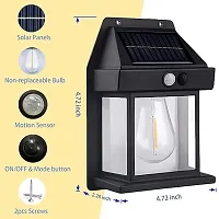 LOUDPORIUM Solar Interaction Wall Lamp with 800LM Brightness 1800 mAh Battery Capacity + 120 deg Sensing Angle of Infrared Induction for Home Use Pack of 1-thumb1