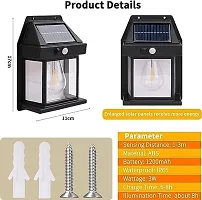 LOUDPORIUM Solar Interaction Wall Lamp with 800LM Brightness 1800 mAh Battery Capacity + 120 deg Sensing Angle of Infrared Induction for Home Use Pack of 1-thumb3