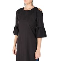 Elegant Black Solid Crepe Women's Kurti-thumb3