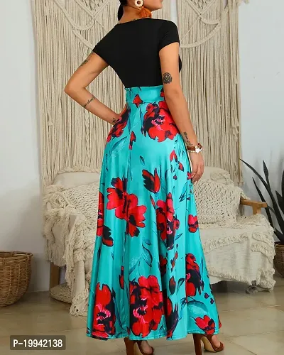 Stylish Indo-western Black Printed Crepe Gown For Women-thumb2