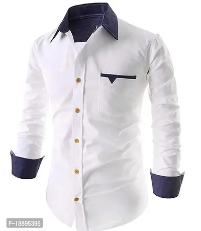 White formal Triangle pocket shirt