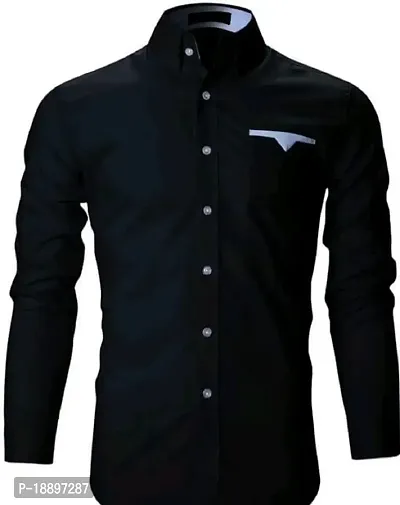 Black formal Triangle pocket shirt-thumb0