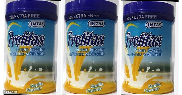 Protitas Protein Powder 220gm Vanila  Flavour Pack Of 3