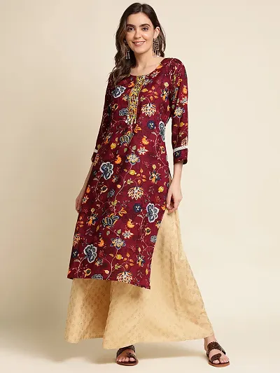 Elegant Printed Cotton Kurta with Palazzo Set