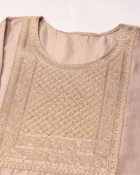 Yoke Design Regular Thread Work Kurta with Trousers  With Dupatta-thumb1