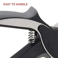 PICK Food Cutter Kitchen Scissors, Board Easy Cutting Multipurpose Stainless Steel Scissor Vegetable Slicer Fruit Cheeses BBQ Cutter Quick  Easy 2-in-1 Knife-thumb1