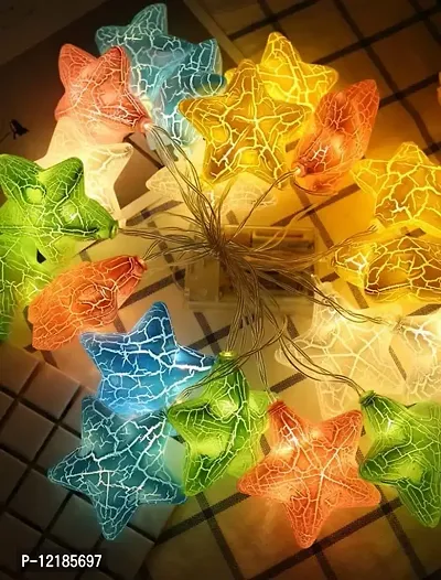 A Mark Collections 16 LED Crack Star Pastel String Light 4 MTS for Baby Kids Room, Birthday, Home Decoration, Diwali,-thumb0