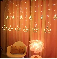 A Mark Collections 12 Diya Curtain String Lights, Window Curtain Lights 138 Led Light-thumb3